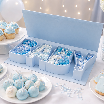 BABY Letter Gift Box – Premium Cardboard with Satin Ribbon