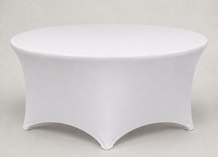 Round Spandex Table Cover – Fitted Stretch Tablecloth, 60-Inch & 72-Inch Sizes