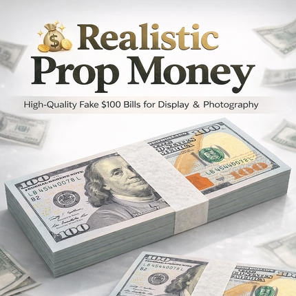 Realistic $100 Prop Money Stack – Full Size Fake Bills