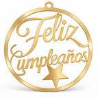 12 in Feliz Cumpleaños Star (Champagne Gold)