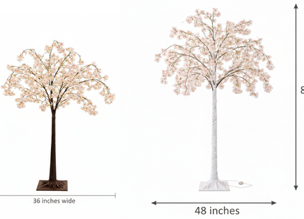 LED Cherry Blossom Tree Event Decoration – Soft Pink Lighted Blossom Tree