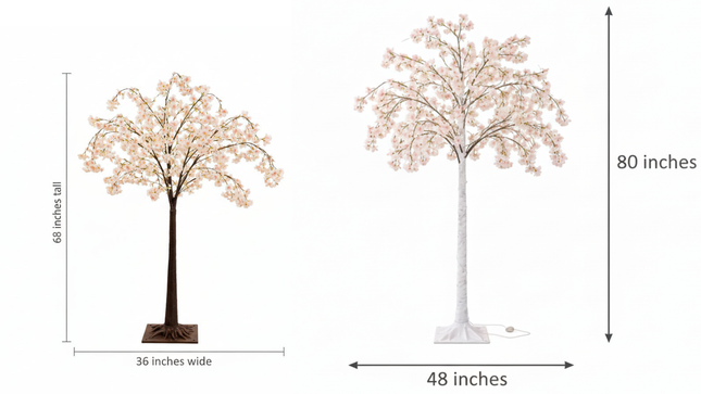 LED Cherry Blossom Tree Event Decoration – Soft Pink Lighted Blossom Tree