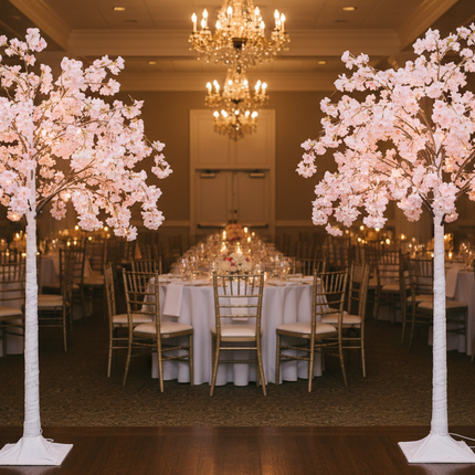 LED Cherry Blossom Tree Event Decoration – Soft Pink Lighted Blossom Tree