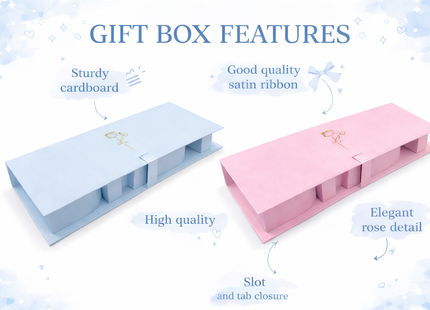 BABY Letter Gift Box – Premium Cardboard with Satin Ribbon