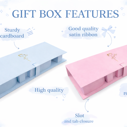 BABY Letter Gift Box – Premium Cardboard with Satin Ribbon