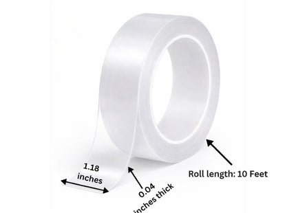 Ivy Grip Tape – 10 Feet Reusable Nano Gel Double-Sided Adhesive