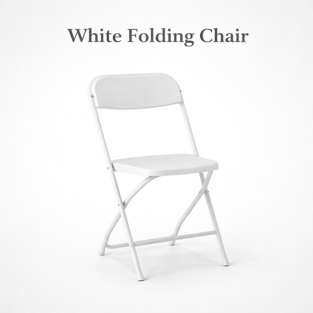 Heavy Duty Folding Chairs – Black or White Event Seating – 350 lb Capacity Portable Metal Frame Chairs for Parties, Weddings & Gatherings