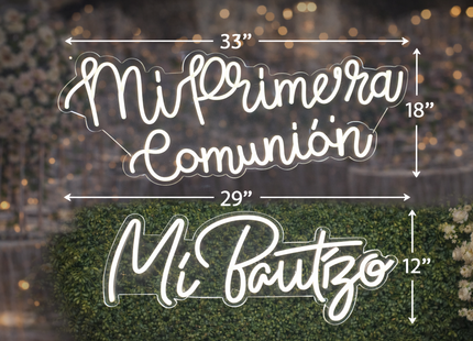 LED Neon Religious Sign Collection – Mi Primera Comunión & Mi Bautizo