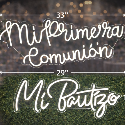 LED Neon Religious Sign Collection – Mi Primera Comunión & Mi Bautizo