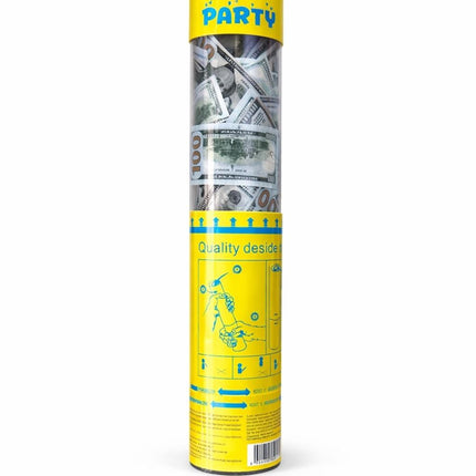 Money Confetti Party Popper Cannon - Twist-to-pop Design Lightweight Easy to Use Indoor & Outdoor Fun Money Shower Effect Perfect for Parties & Events