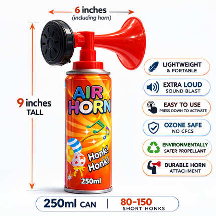 Party Air Horn 250ml - Detachable