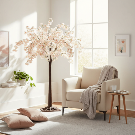 LED Cherry Blossom Tree Event Decoration – Soft Pink Lighted Blossom Tree