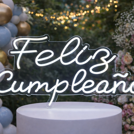 LED Neon Party Signs – Happy Birthday, Let’s Party & More
