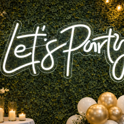 LED Neon Party Signs – Happy Birthday, Let’s Party & More