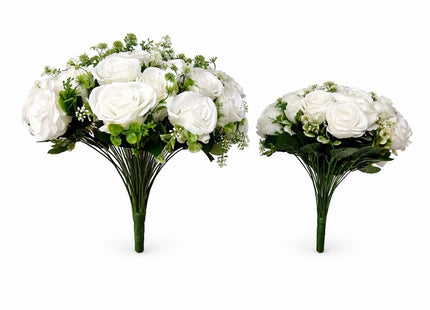 Artificial Flower Bouquet – Silk Floral Arrangement for Weddings & Events 18pc or 36pc