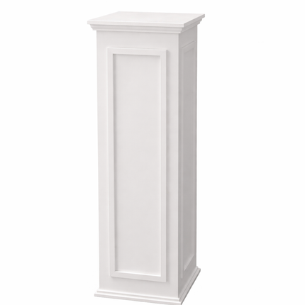 White Event Display Pedestal Stand – 40” & 32” Sizes, 12” Wide