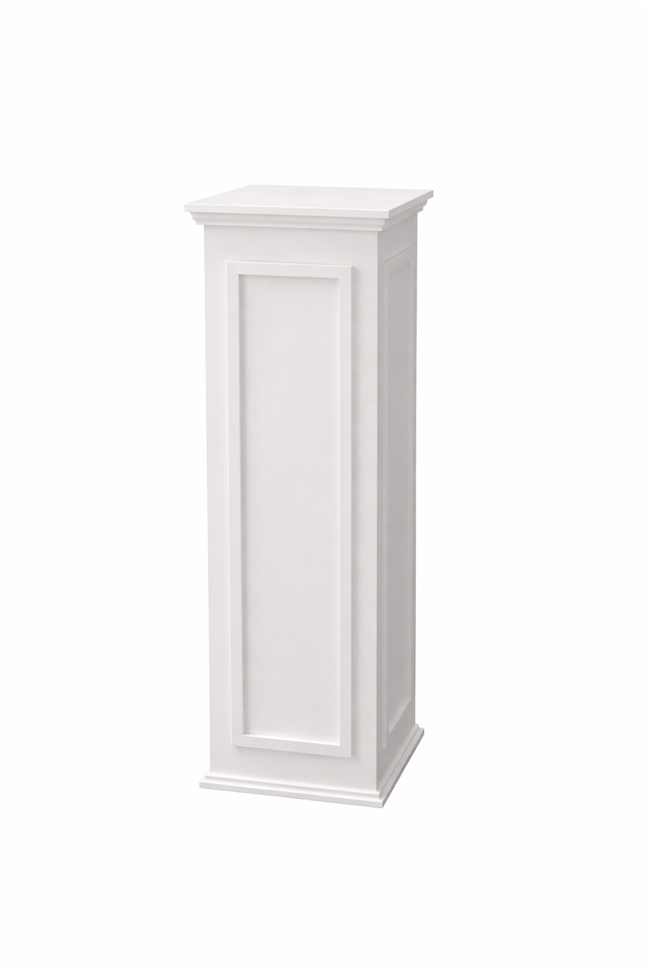 White Event Display Pedestal Stand – 40” & 32” Sizes, 12” Wide