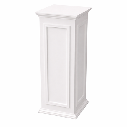 White Event Display Pedestal Stand – 40” & 32” Sizes, 12” Wide