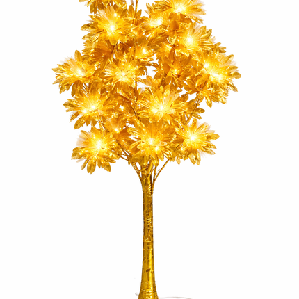 Gold LED Flower Tree Centerpiece