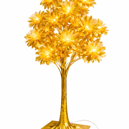 Gold LED Flower Tree Centerpiece