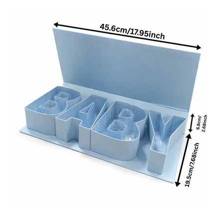 BABY Letter Gift Box – Premium Cardboard with Satin Ribbon