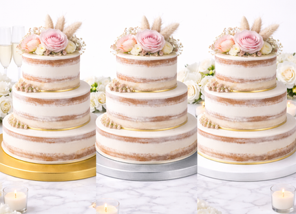 Round Cake Drum Board – 0.5″ Thick (8″–20″)