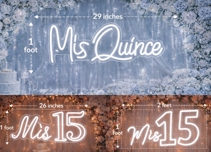 Quinceañera LED Neon Sign – Mis 15 / Mis Quince Años Collection