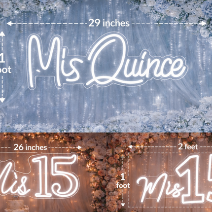 Quinceañera LED Neon Sign – Mis 15 / Mis Quince Años Collection