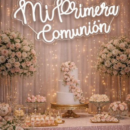 LED Neon Religious Sign Collection – Mi Primera Comunión & Mi Bautizo