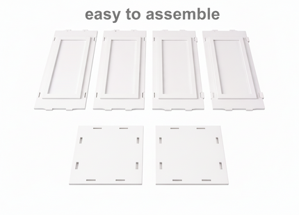 White Event Display Pedestal Stand – 40” & 32” Sizes, 12” Wide