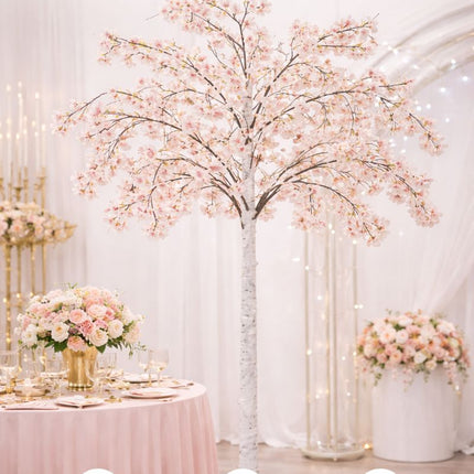 LED Cherry Blossom Tree Event Decoration – Soft Pink Lighted Blossom Tree