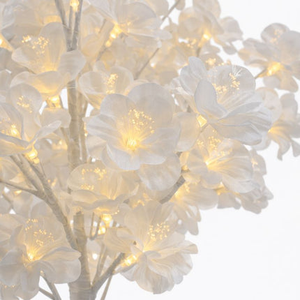 4FT LED White Blossom Light Tree White Floral Event Decor LED Lights Warm Glow Adjustable Branches Indoor Outdoor Use