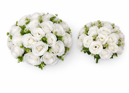 Artificial Flower Bouquet – Silk Floral Arrangement for Weddings & Events 18pc or 36pc