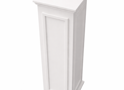 White Event Display Pedestal Stand – 40” & 32” Sizes, 12” Wide