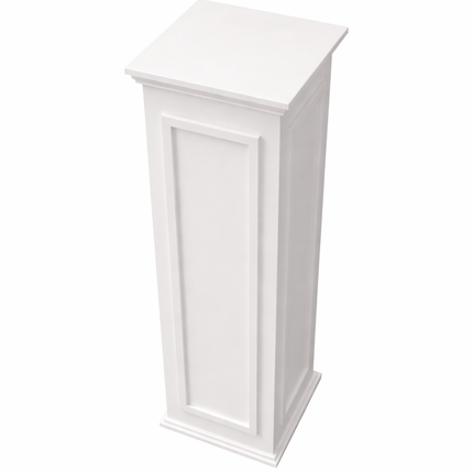 White Event Display Pedestal Stand – 40” & 32” Sizes, 12” Wide