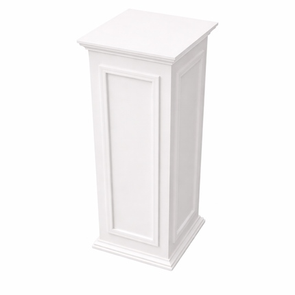 White Event Display Pedestal Stand – 40” & 32” Sizes, 12” Wide