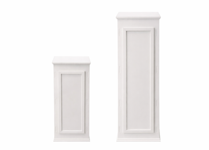 White Event Display Pedestal Stand – 40” & 32” Sizes, 12” Wide
