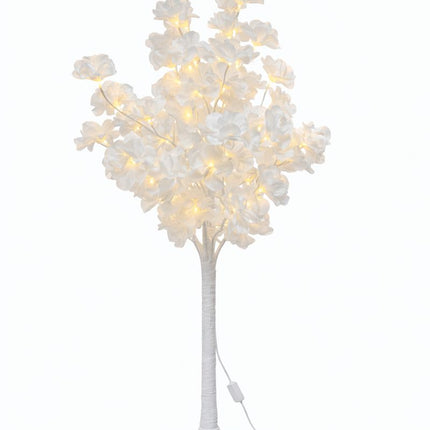 4FT LED White Blossom Light Tree White Floral Event Decor LED Lights Warm Glow Adjustable Branches Indoor Outdoor Use