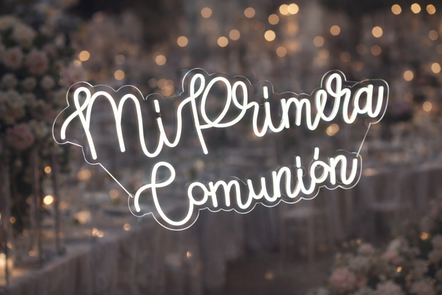 LED Neon Religious Sign Collection – Mi Primera Comunión & Mi Bautizo