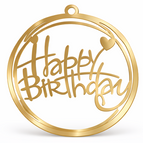 12 in Heart Script (Champagne Gold)