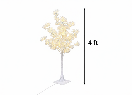 Ivory Bloom LED Light Tree – 4 FT