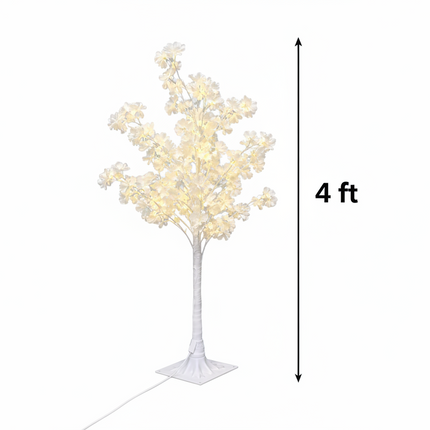 Ivory Bloom LED Light Tree – 4 FT